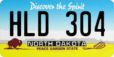 ND license plate HLD304