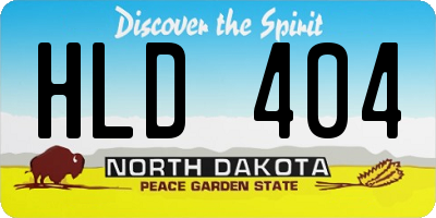 ND license plate HLD404