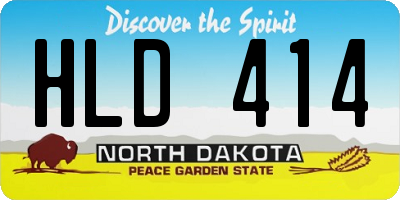 ND license plate HLD414