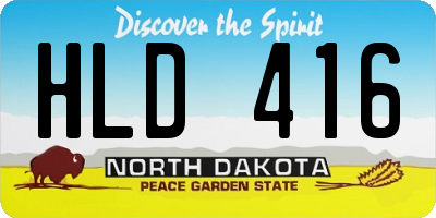 ND license plate HLD416