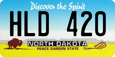 ND license plate HLD420