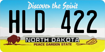 ND license plate HLD422