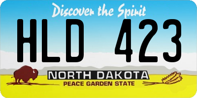 ND license plate HLD423