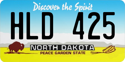 ND license plate HLD425