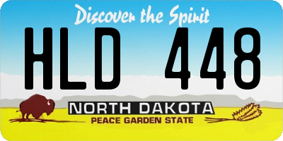 ND license plate HLD448