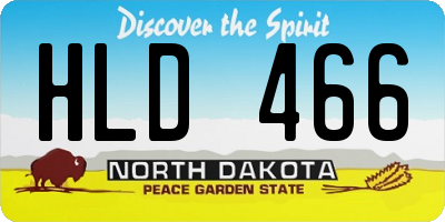 ND license plate HLD466