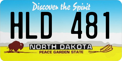 ND license plate HLD481