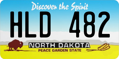 ND license plate HLD482