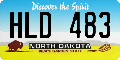 ND license plate HLD483