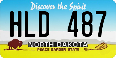 ND license plate HLD487