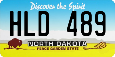 ND license plate HLD489