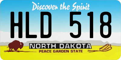 ND license plate HLD518