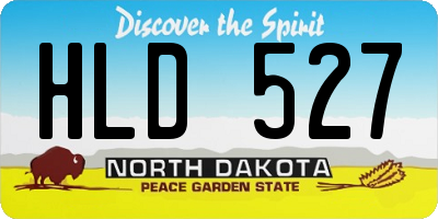 ND license plate HLD527