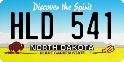 ND license plate HLD541