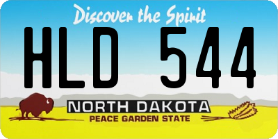 ND license plate HLD544