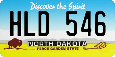 ND license plate HLD546