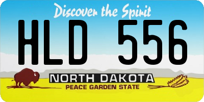 ND license plate HLD556