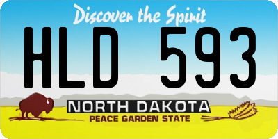 ND license plate HLD593