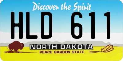ND license plate HLD611