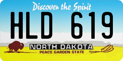 ND license plate HLD619