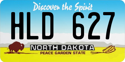 ND license plate HLD627