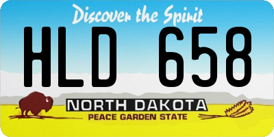 ND license plate HLD658