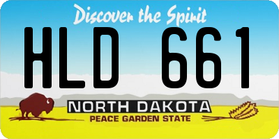 ND license plate HLD661
