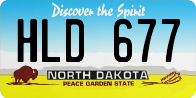 ND license plate HLD677