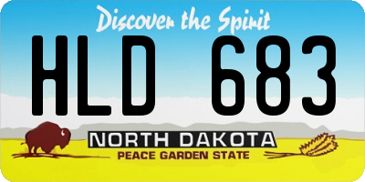 ND license plate HLD683