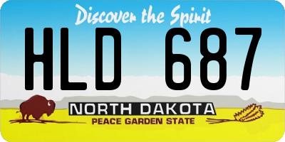ND license plate HLD687