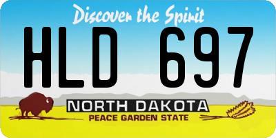 ND license plate HLD697