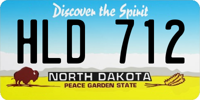 ND license plate HLD712