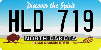 ND license plate HLD719