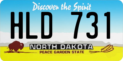 ND license plate HLD731