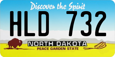 ND license plate HLD732
