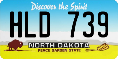 ND license plate HLD739