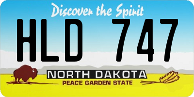 ND license plate HLD747