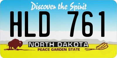 ND license plate HLD761