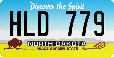 ND license plate HLD779