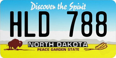 ND license plate HLD788