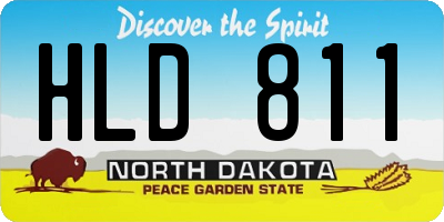 ND license plate HLD811