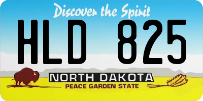 ND license plate HLD825
