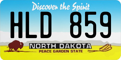 ND license plate HLD859