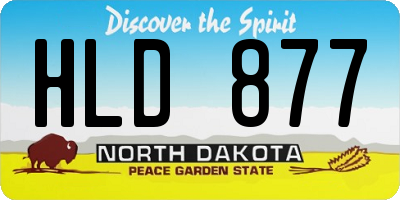 ND license plate HLD877