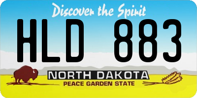 ND license plate HLD883