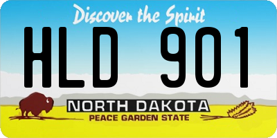 ND license plate HLD901