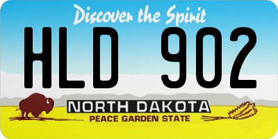 ND license plate HLD902