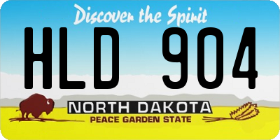 ND license plate HLD904