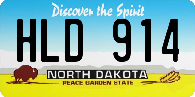 ND license plate HLD914