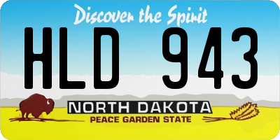 ND license plate HLD943